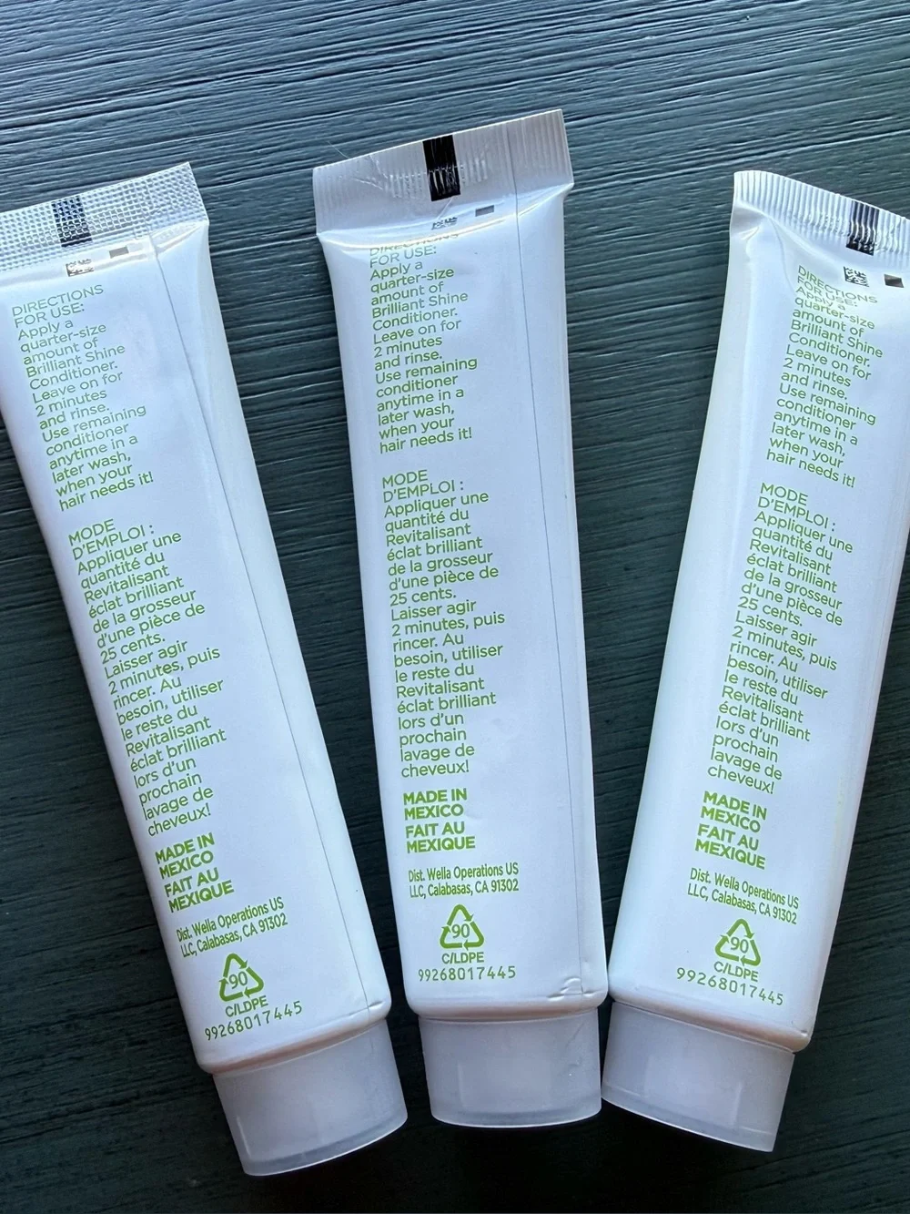 Clairol Natural Instincts Brilliant Shine Conditioner 3 Tubes x 1.85 oz each NEW